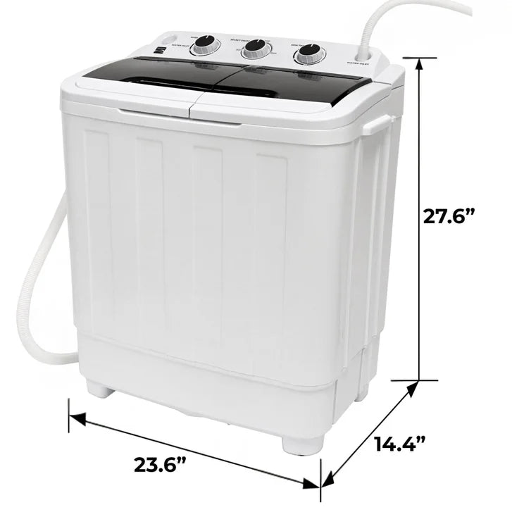 Kenmore 24 in. 2 in 1 Portable Compact Twin Tub Washer and Spin Dryer, 15.5 lbs. Capacity