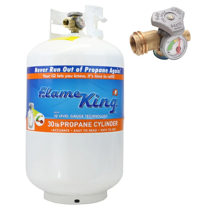Flame King 30 lb Steel Propane Cylinder/Tank With Gauge (Empty)