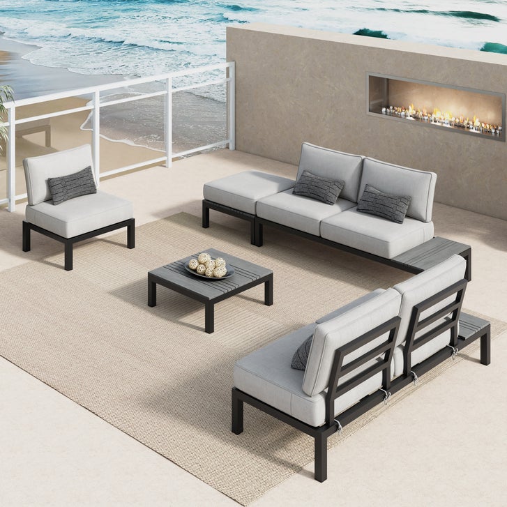 Colonial 5-piece Patio Sectional Conversation Set