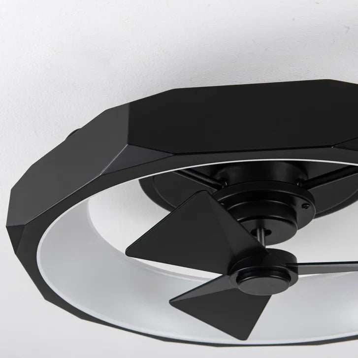 Parrot Uncle 19 in. Matte Black Industrial Ceiling Fan