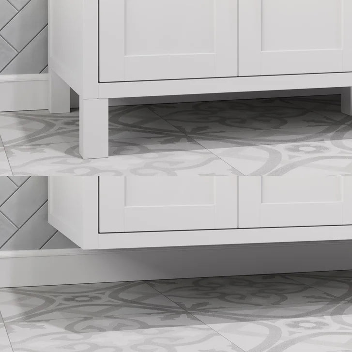Studio Bathe Katie II Vanity in White Finish with Engineered Stone Countertop