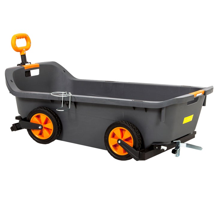 Seina Heavy Duty Plastic Utility Wagon with Fold-Up Wheels