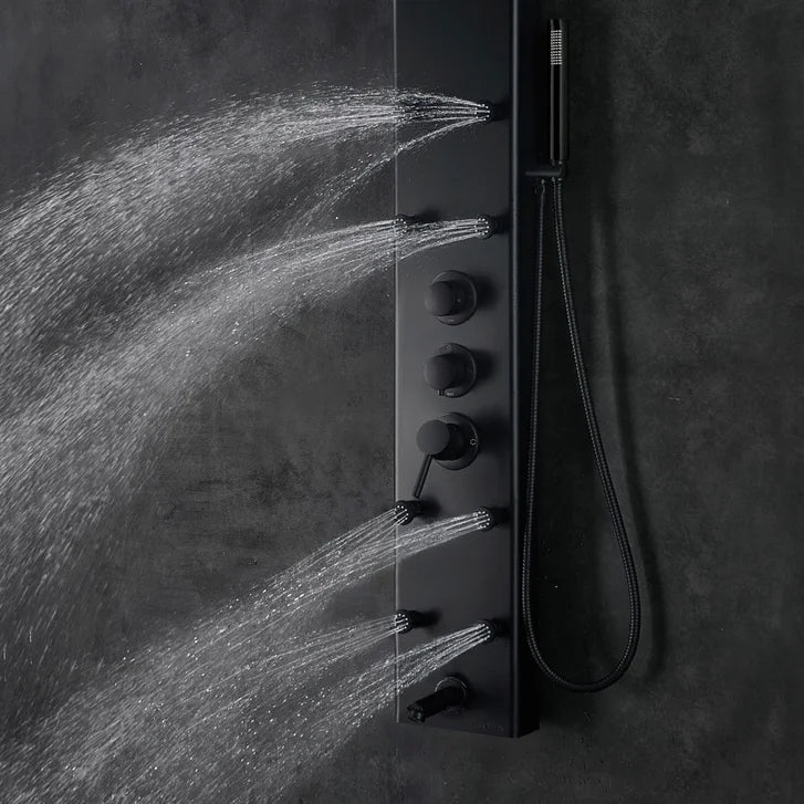 Akuaplus Amelia Pressure Balance Shower Panel with 8 Body Jets