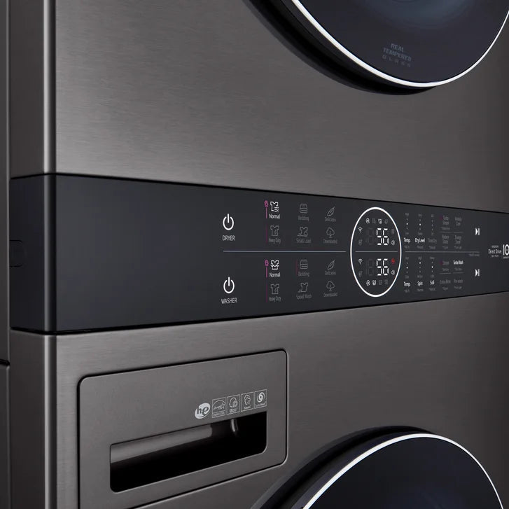 LG Single Unit Front Load WashTower with 5.2 cu ft. Steam Washer and 7.4 cu ft. Electric Steam Dryer