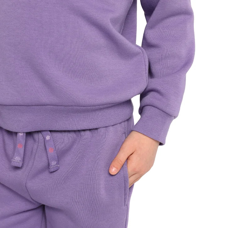 Pekkle Boys' and Girls' Cozy Fuzzy Fleece 2-piece Sweatshirt and Pants Set