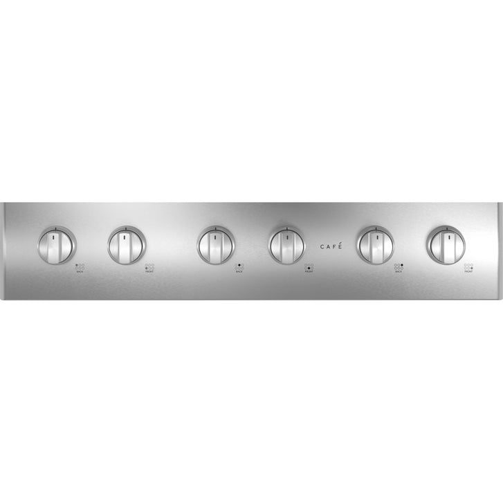 Café 36 in. Stainless Steel Gas Commercial-Style Rangetop with Dishwasher Safe Continuous Cast-iron Grates