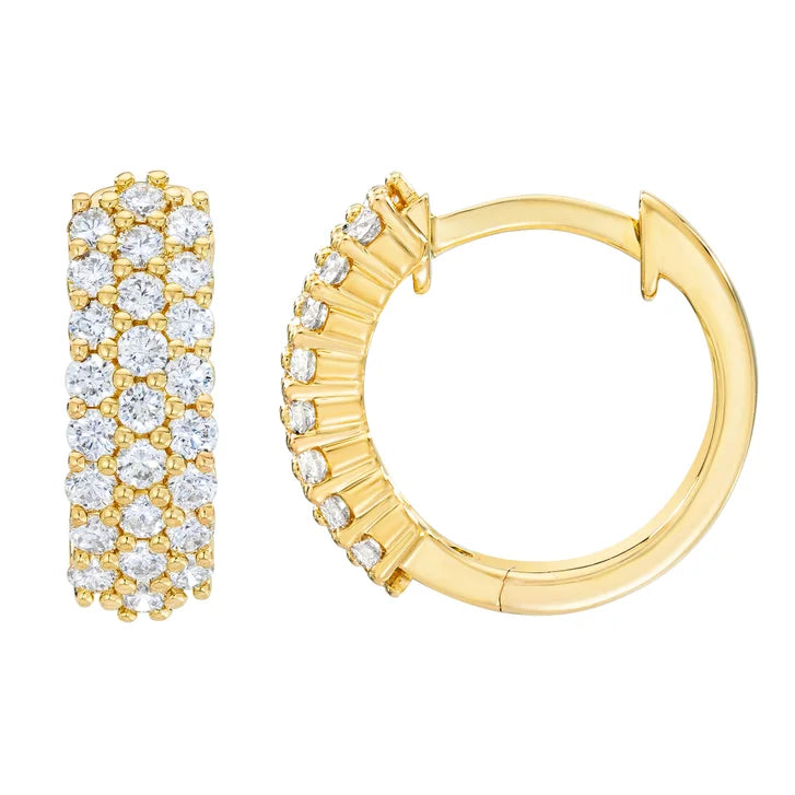 Round Brilliant Diamond Hoop Earrings (0.50 ctw)
