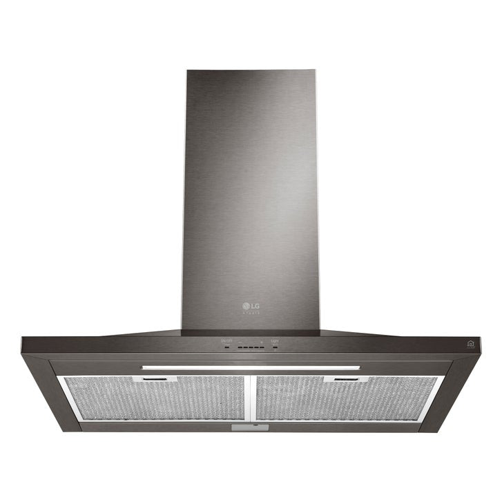 LG Studio 30 in Black Stainless Steel Chimney Wall-Mount Range Hood, 600 Max CFM