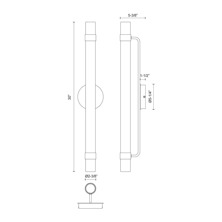 Light & Modern Opel 30 in. Wall/Vanity Light
