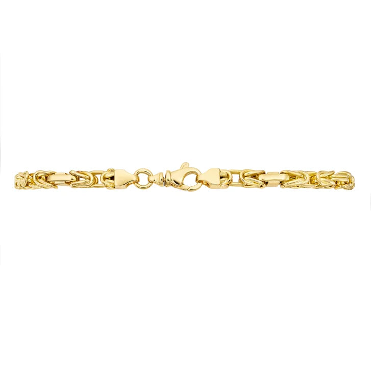 Double Row Byzantine Bracelet in Yellow Gold