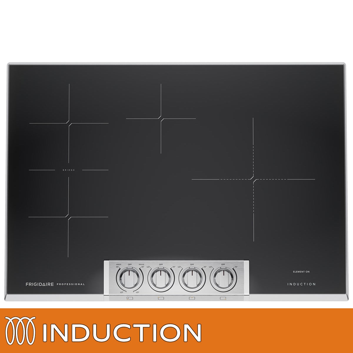 Frigidaire Professional 30 in. Stainless Steel Induction 4 Burner Cooktop with Bridge Element
