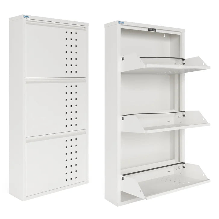 CEHA AYK 3-Door Metal Shoe Cabinet with Front Ventilation