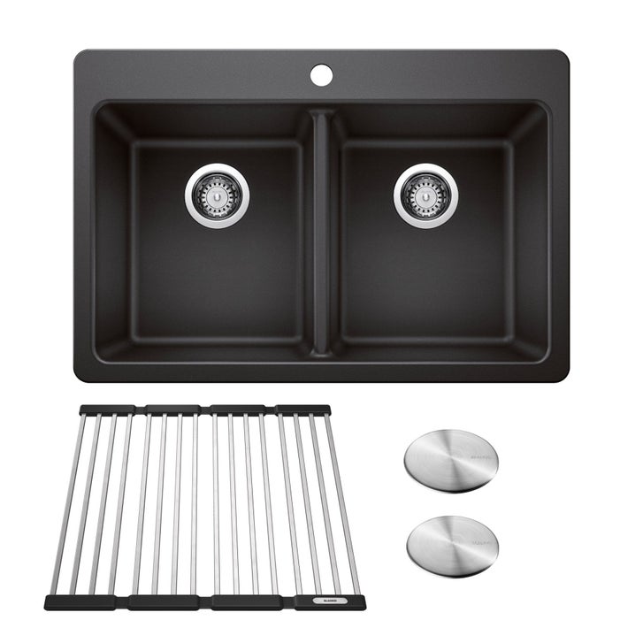 Blanco Homestyle 30.5 in. Double Bowl SILGRANIT Kitchen Sink