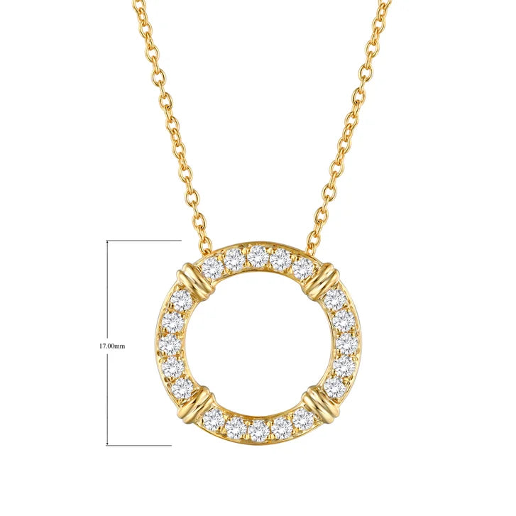 Round Brilliant Diamond Circle Pendant (0.35 ctw)