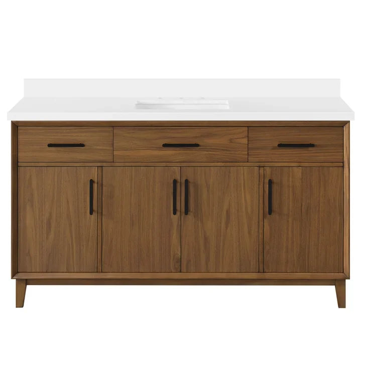 OVE Decors Jonah 60 in. Vanity with White Quartz Top