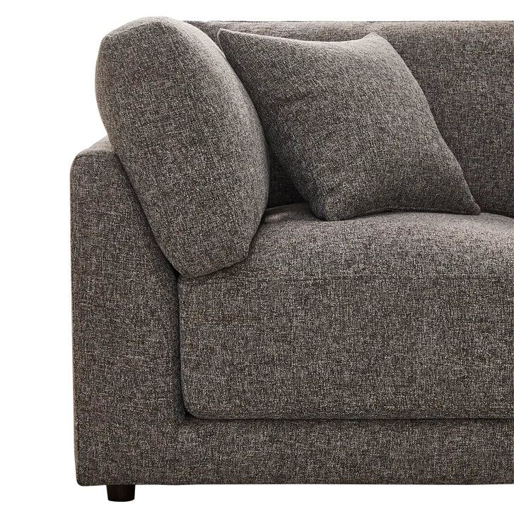 Aiden & Ivy Dayna 4-piece Modular Fabric Sofa with Ottoman