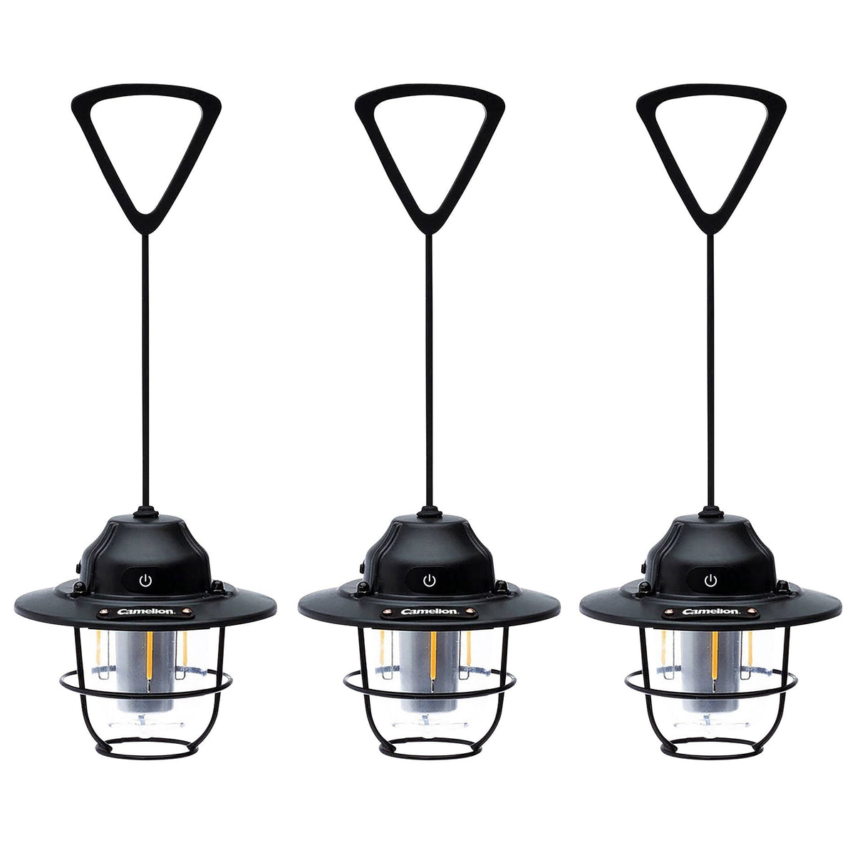 Camelion Acorn Rechargeable Lantern, 3-pack