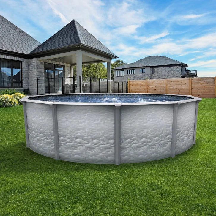 WAVEA - Round Above-Ground Steel Pool, Complete Kit with Accessories