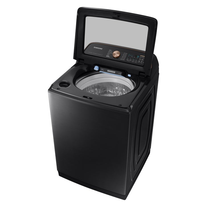 Samsung 6.2 cu ft. Black Stainless Steel Top Load Washer with Pet Care Solution