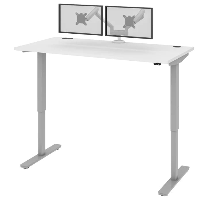 Bestar Upstand 76.2 cm x 152.4 cm (30 in. x 60 in.) Height Adjustable Desk with Dual Monitor Arm
