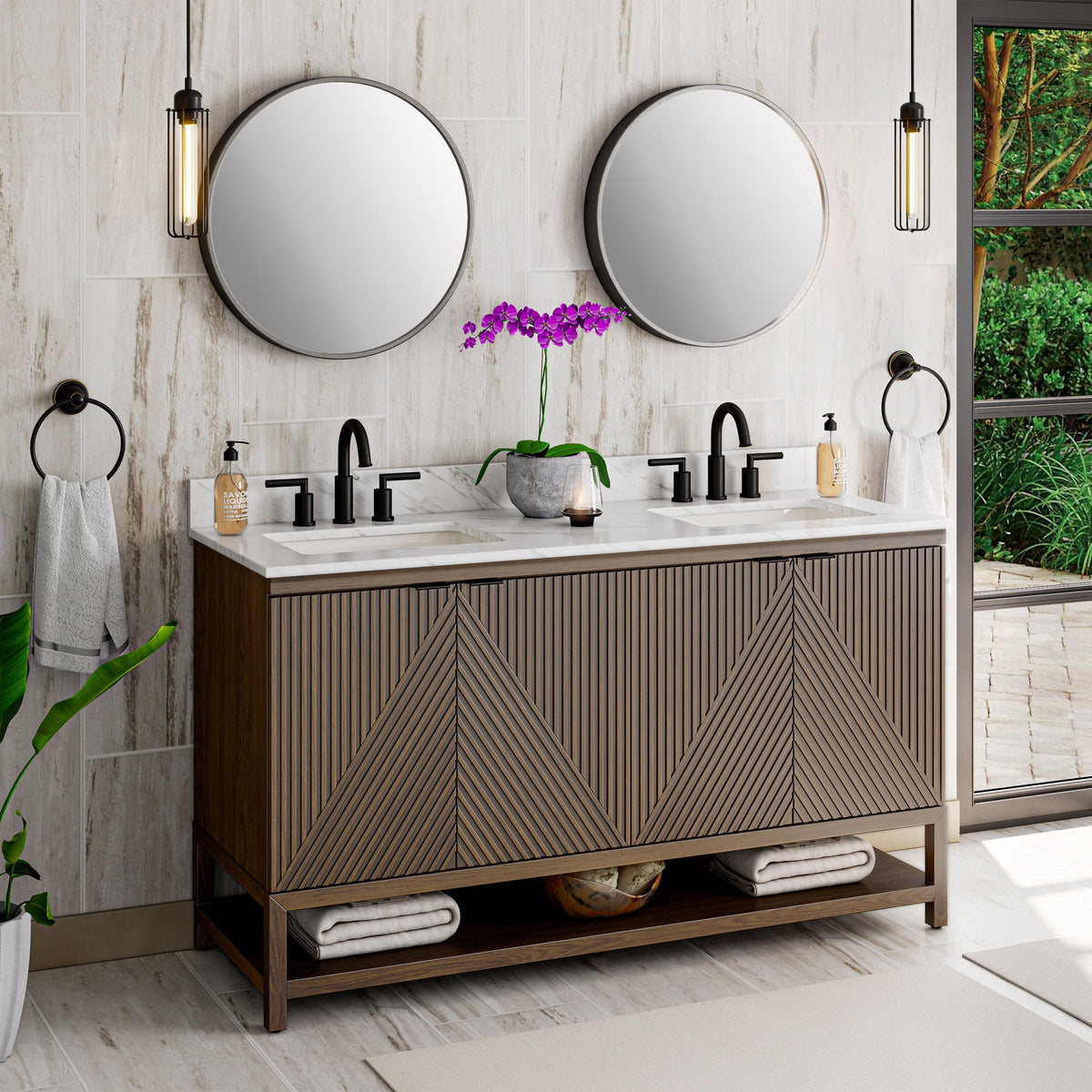 MagickWoods Santa Fe Jacobean Walnut Bathroom Vanity