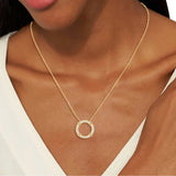 Round Brilliant Diamond Circle Pendant (0.35 ctw)