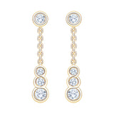 Round Brilliant Diamond Dangle Earrings (0.40 ctw)