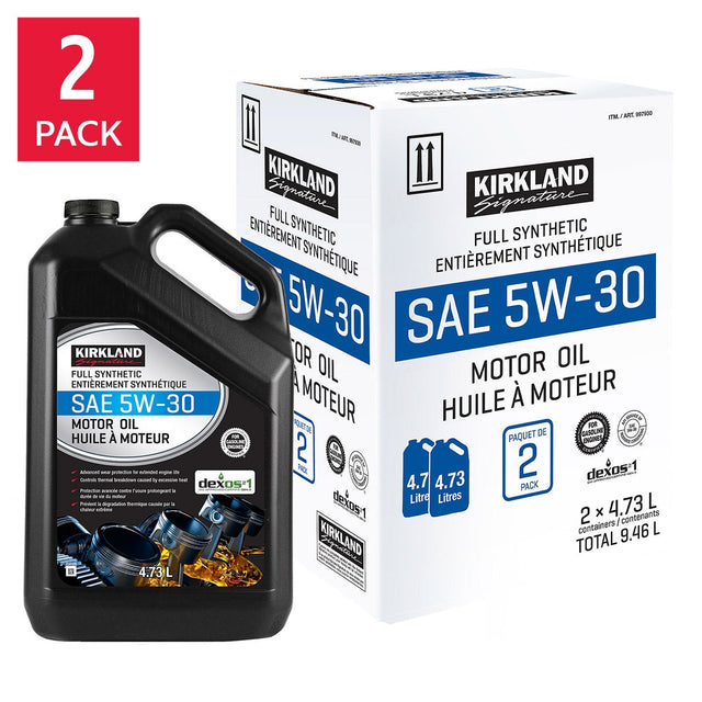 Kirkland Signature 5W30 Full Synthetic Motor Oil, 2-pack M6