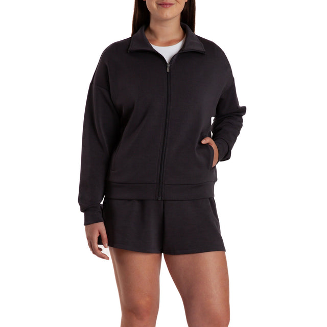 Lazypants Women's Full Zip Mock Neck Sweatshirt Z5
