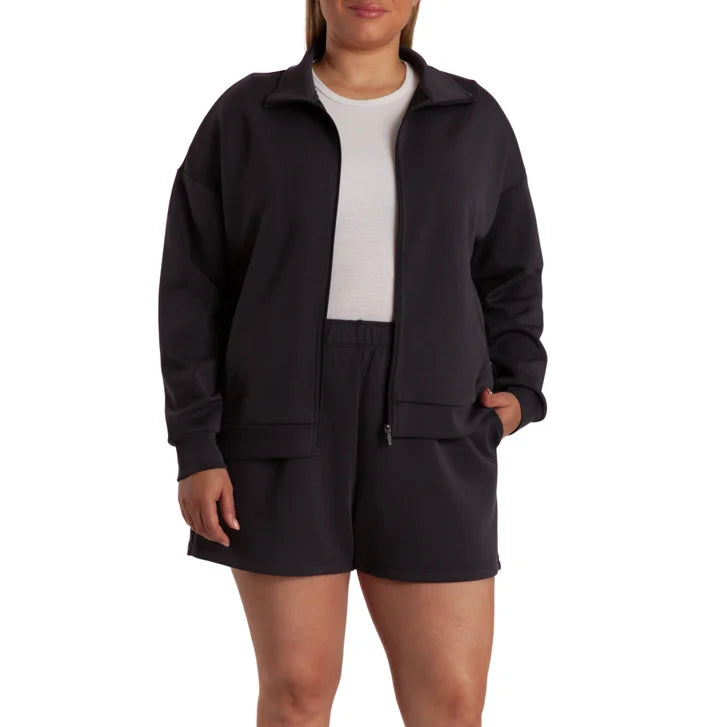 Lazypants Women's Full Zip Mock Neck Sweatshirt