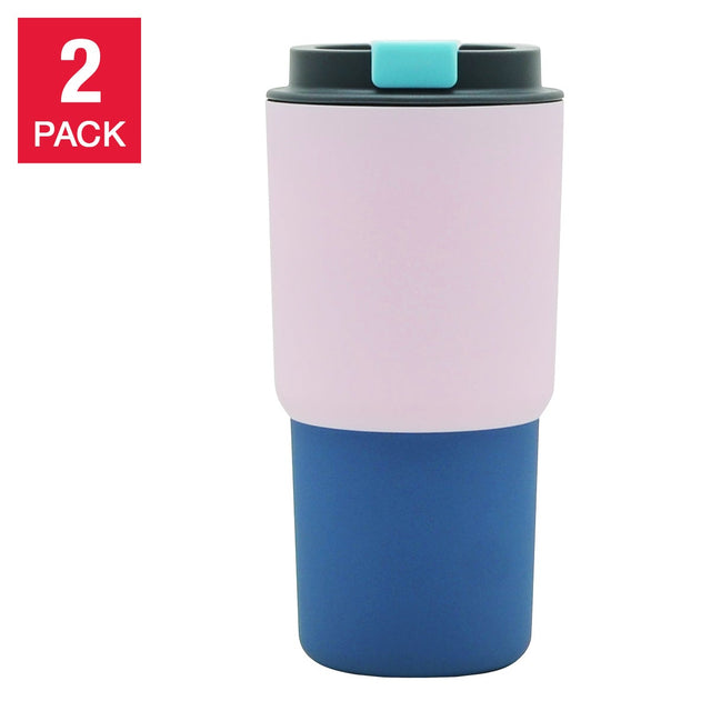 Asobu Pastel Stainless Steel 650 ml (22 oz) Mug, 2-pack F0