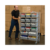 Vancouver Classics 7-Tier NSF Steel Wire 16 Bin Rack Storage Shelving