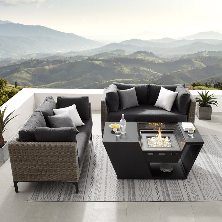 Aberdeen 3-piece Patio Conversation Set with Fire Table