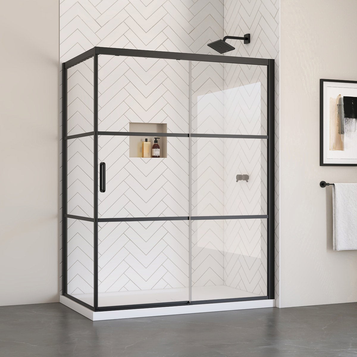 Appollo Bradford Shower Kit in Matte Black