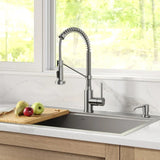 KRAUS Bolden 18-in Pull-down Faucet with Soap Dispenser