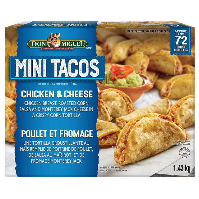 Don Miguel Chicken and Cheese Mini Tacos, 1.43 kg N8