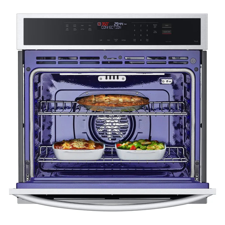 LG 30 in 4.7 cu ft. Stainless Steel Electric Single Door Convection Wall Oven with Air Fry