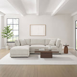 Aiden & Ivy Dayna 4-piece Modular Fabric Sofa with Ottoman
