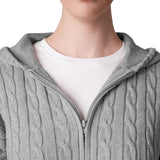 United Colors of Benetton Women’s Full Zip Cable Hoodie