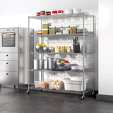 Vancouver 5 Tier NSF Steel Wire Shelving Rack with wheels