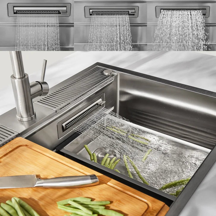 FORNO ACQUA D-WP30 33 in. Stainless Steel Kitchen Sink Workstation