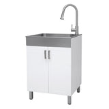 Transform 24.2 in. All-in-one RTA Laundry Cabinet with Stainless Steel Sink and Faucet