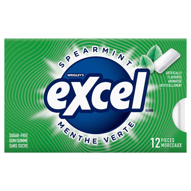 Excel Sugar-free Spearmint Gum, 12 × 12 pieces F0