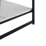 Appollo Brigitte 2-tiered Metal Coffee Table with Marble Top