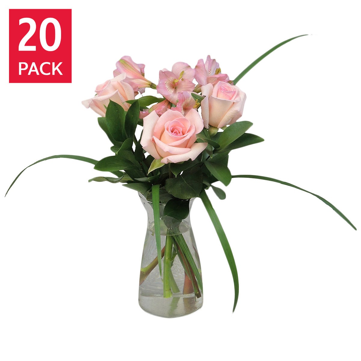 Romantic Rose Mini Bouquets, 20-pack