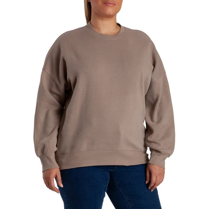 Lazypants Women's Fleece High-low Crewneck Sweatshirt