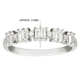 Baguette and Round Brilliant Diamond Ring (0.48 ctw)