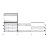 Seville Classics 3-Tier Stackable Sturdy Steel Mesh Utility Shoe Rack
