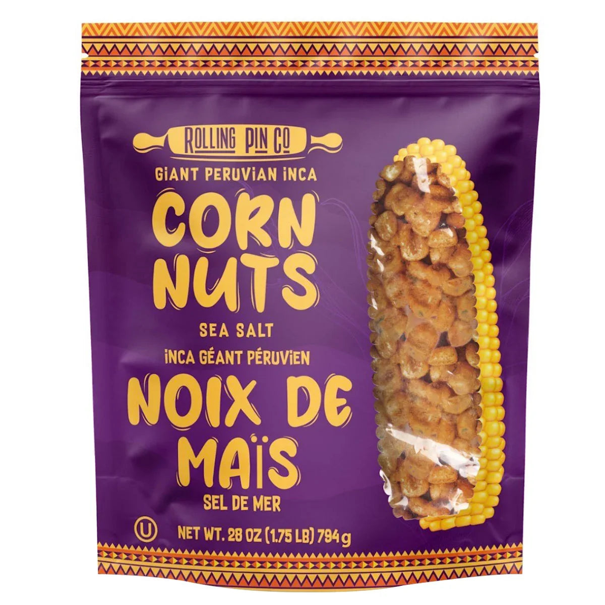 Rolling Pin Giant Peruvian Inca Crunchy Corn, Sea Salt, 793 g