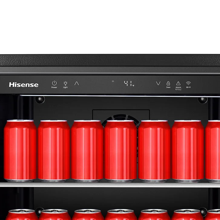 Hisense 5.4 cu. ft. 164-can Stainless Steel Built-in or Freestanding Beverage Center with Wi-Fi Connectivity